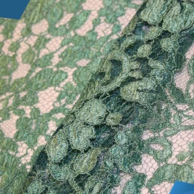 Green French Lace - Fabric