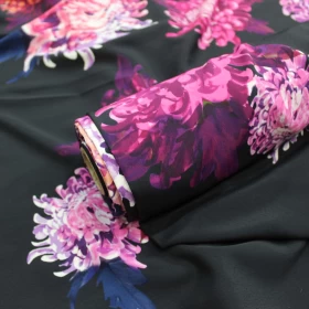 Pattern Silk Crepe Fabric-0014