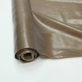 Plain Brown Lurex Chiffon Fabric - 006