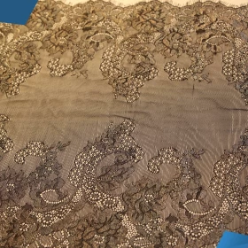 Black French Lace Fabric - 053