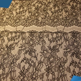 Black French Lace Fabric - 056