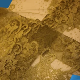 Green French Lace - Fabric