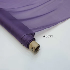 Rum Purple Chiffon Pure silk Fabric - 082