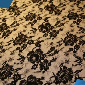 Black French Lace Fabric - 031