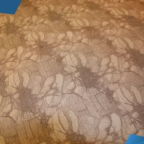 French Lurex Lace Fabric - 086