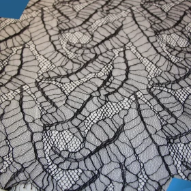 Black French Lace Fabric - 001