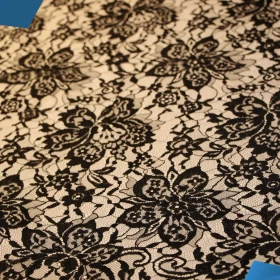 Black French Lace Fabric - 046