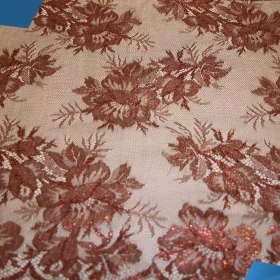 French Lurex Lace Fabric - 075