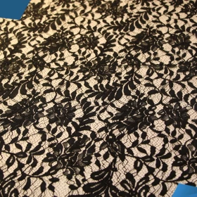 Black French Lace Fabric - 061