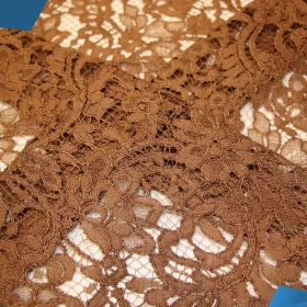 Maroon Red French Lace - Fabric