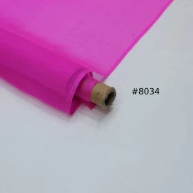 Fuchsia Pink  Chiffon Pure silk Fabric - 042