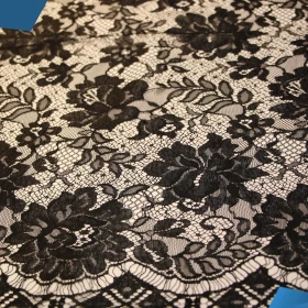 Black French Lace Fabric - 013