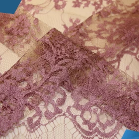 Coral Tree Pink French Lace - Fabric