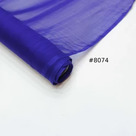 Governor Bay Blue Chiffon Pure silk Fabric - 066