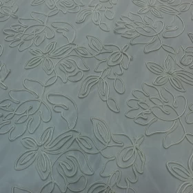 White Hard Lace Fabric - 008