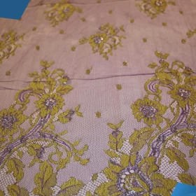 French Lurex Lace Fabric - 050