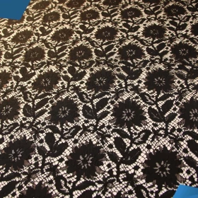 Black French Lace Fabric - 063