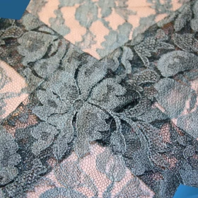 Ocean Blue French Lace - Fabric