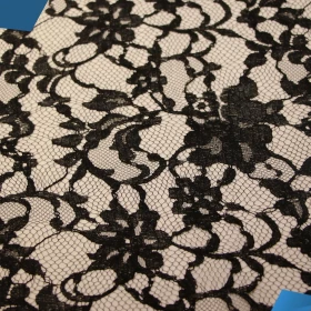 Black French Lace Fabric - 002