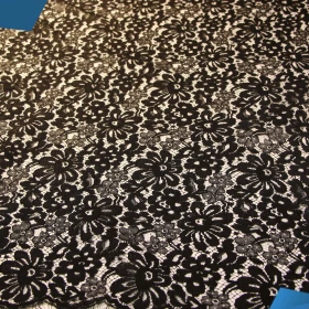 Black French Lace Fabric - 060