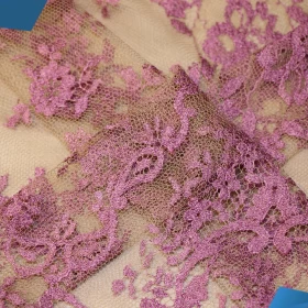 Pink French Lace - Fabric