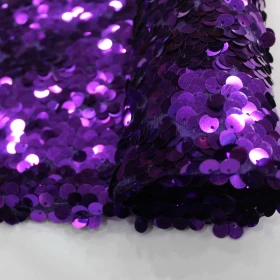 purple Hand Made Embroidery - Net Fabric