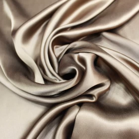 Pure Silk Fabric- Brown