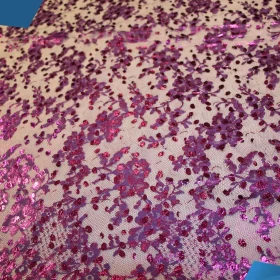 French Lurex Lace Fabric - 056