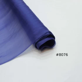 Rhino Blue Chiffon Pure silk Fabric - 068