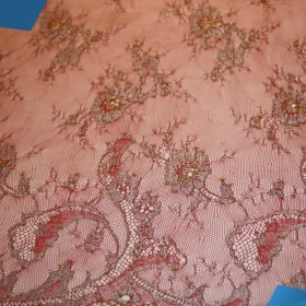 French Lurex Lace Fabric - 044