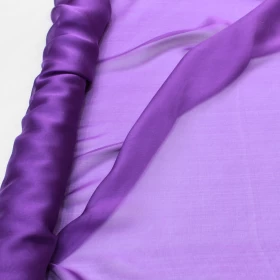 purple Chiffon Pure silk Fabric - 014