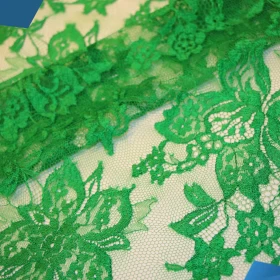 Green French Lace - Fabric