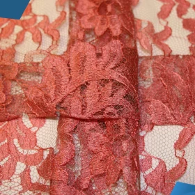 Red Design French Lace - Fabric