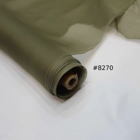 Olive Green Organza Fabric- 076