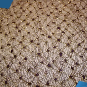 French Lurex Lace Fabric - 096