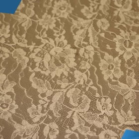 White Floral French Lace - Fabric