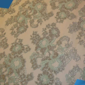 French Lurex Lace Fabric - 089