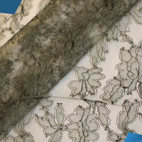 Olive French Lace - Fabric