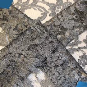 Grey French Lace - Fabric