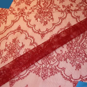 Red French Lace - Fabric