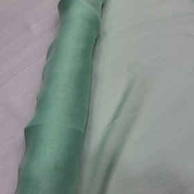 Green Chiffon Pure silk Fabric - 006