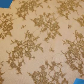 French Lurex Lace Fabric - 058