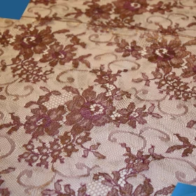 French Lurex Lace Fabric - 053