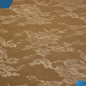 White Floral French Lace - Fabric