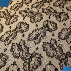 Black French Lace Fabric - 027