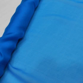 Blue Chiffon Pure silk Fabric - 003