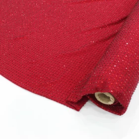 Crystal red Stretch Stone - Fabric