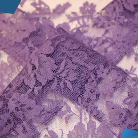 Smokey Purple French Lace - Fabric