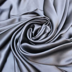 Pure Silk Fabric- Midnight Grey