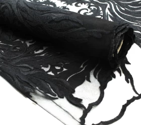 Black Pattern Embroidery Fabric